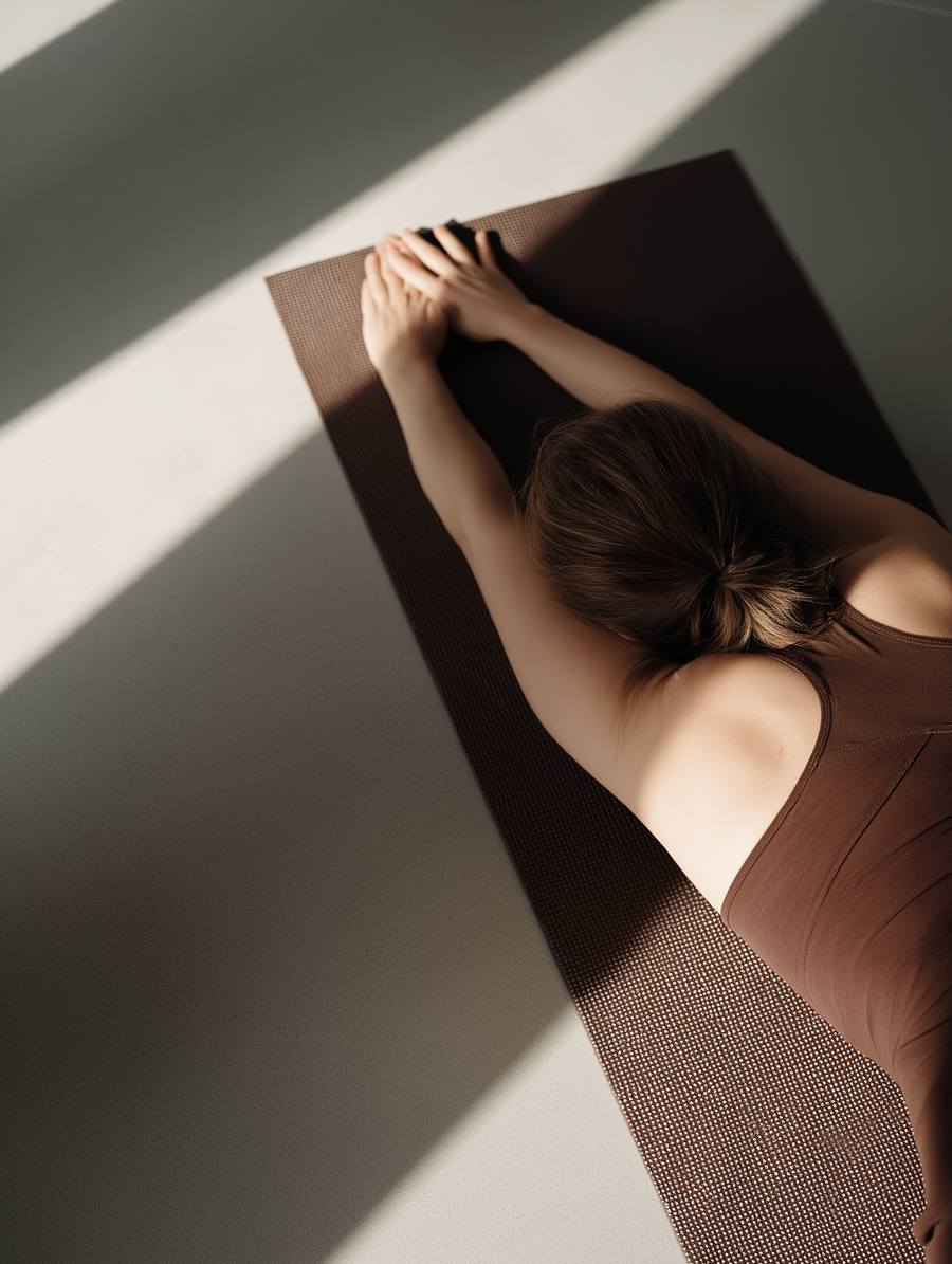 Athlete stretching — LAB89 skincare for life in motion
